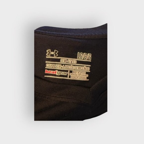 Women’s Under Armour UA L UA Tech Semi Fitted Black V Neck 10 12 Large - Picture 10 of 15